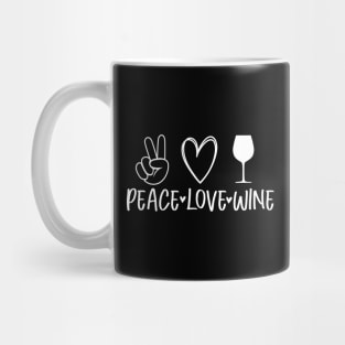 Peace love wine design Mug